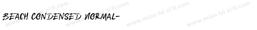 Beach Condensed Normal字体转换